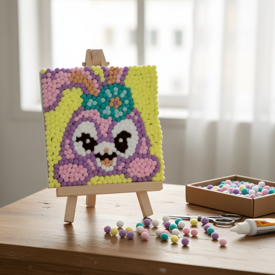 Pompom Ball Mosaic Art